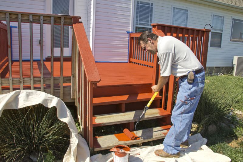 Deck Rail Staining